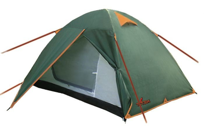 Палатка Tepee 2, двухместная, зелёный/желтый цвет